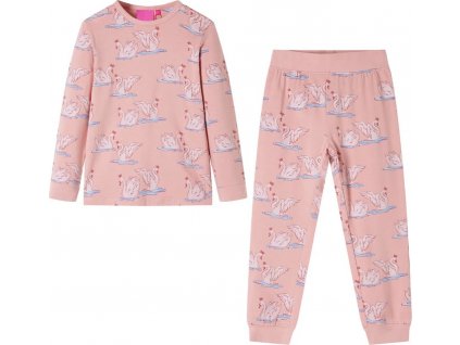 Dětské pyžamo s dlouhým rukávem světle růžové 92 [14224]