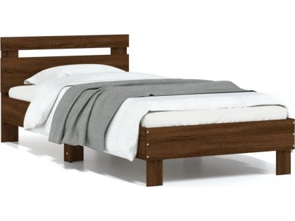 Rám postele s čelem 90 x 200 cm kompozitní dřevo [838539]