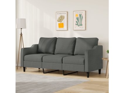 3místná pohovka 180 cm textil [359368] (Barva Tmavě šedá)