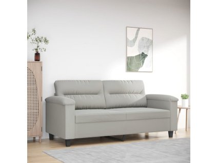 2místná pohovka 140 cm tkanina z mikrovlákna [359562] (Barva Světle šedá)