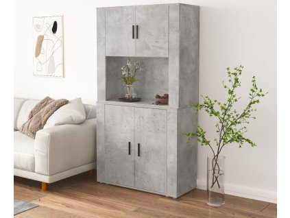 Skříň highboard betonově šedá kompozitní dřevo [3185355]