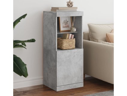 Příborník s LED osvětlením 41 x 37 x 100 cm [836689] (Barva Betonová šedá)