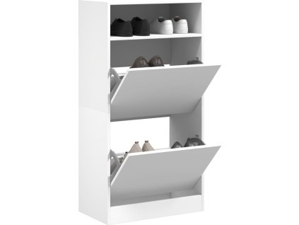 Botník 60 x 34 x 116 cm kompozitní dřevo [840015] (Barva Bílá)