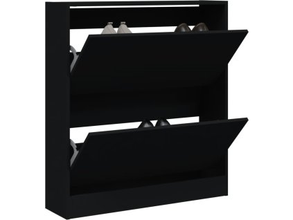 Botník 80 x 21 x 87,5 cm kompozitní dřevo [839918] (Barva Černá)