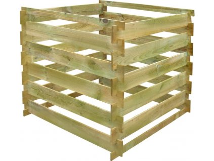 Laťkový kompostér 0,54 m³ čtvercový dřevo [41656]