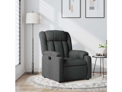 Polohovací křeslo textil [373575] (Barva Tmavě šedá)