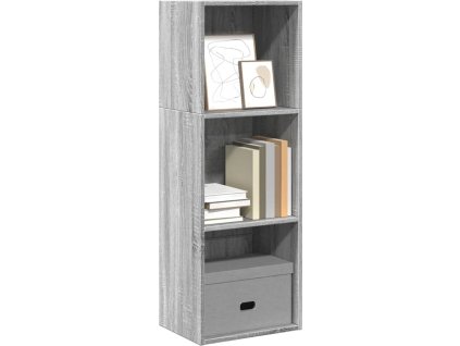 Knihovna 40 x 30 x 114 cm kompozitní dřevo [800941] (Barva Bílá a dub sonoma)