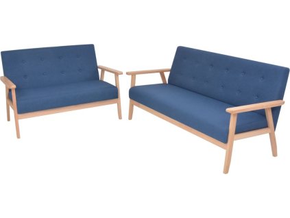 2dílná sedací souprava textilní čalounění [274914] (Barva Modrá)