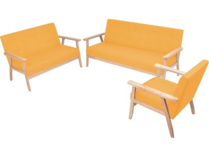 3dílná sedací souprava textilní čalounění [274926] (Barva Tmavě šedá)