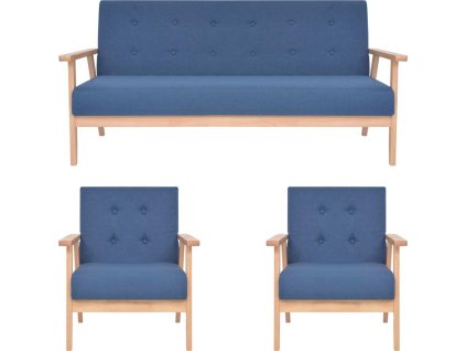 3dílná sedací souprava textilní čalounění [279145] (Barva Tmavě šedá)