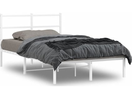 Kovový rám postele s čelem 120 x 200 cm [355363] (Barva Černá)