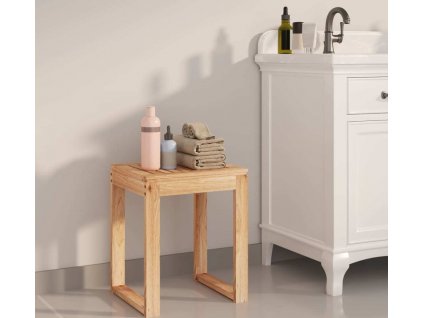 Koupelnová stolička 40 x 30 x 46 cm masivní ořechové dřevo [350344]