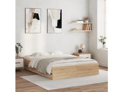 Rám postele se zásuvkami 140x190 cm kompozitní dřevo [3207303]