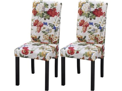 Jídelní židle 2 ks vícebarevné textil [242398]