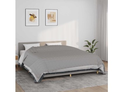 Zátěžová deka světle 220 x 260 cm 15 kg textil [350731] (Barva Šedá)
