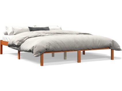 Rám postele voskově hnědý 150 x 200 cm masivní borovice [844860]