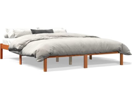 Rám postele voskově hnědý 160 x 200 cm masivní borovice [844863]