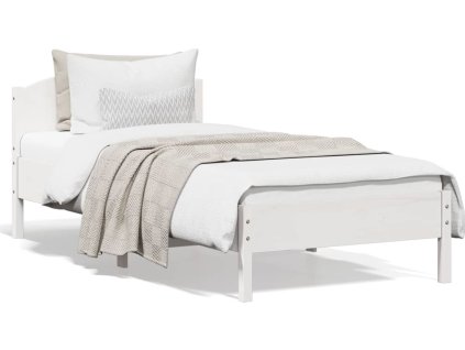 Postel bez matrace voskově 90 x 200 cm masivní borovice [842618] (Barva Přírodní)