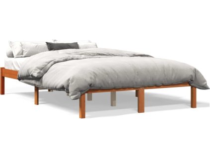 Rám postele voskově hnědý 140 x 190 cm masivní borovice [844845]