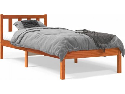 Rám postele voskově hnědý 100 x 200 cm masivní borovice [844807]