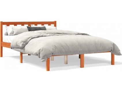 Rám postele voskově hnědý 135 x 190 cm masivní borovice [844804]