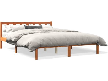Rám postele voskově hnědý 150 x 200 cm masivní borovice [844810]