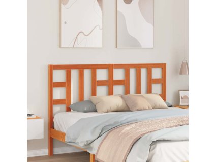 Čelo postele voskově hnědé 150 cm masivní borové dřevo [844192] (Barva Voskově hnědá)