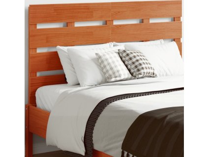 Čelo postele voskově hnědé 135 cm masivní borové dřevo [844451]
