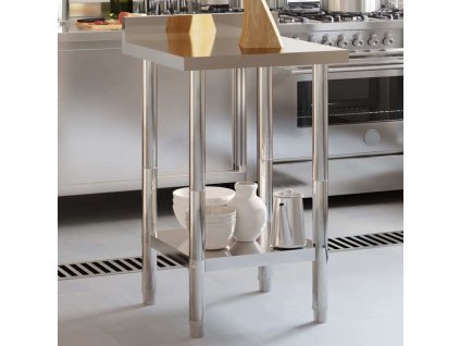 Kuchyňský pracovní stůl přístěnný 55 x 55 x 93 cm nerezová ocel [376456]