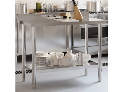 Kuchyňský pracovní stůl přístěnný 110x55x93 cm nerezová ocel [376458]