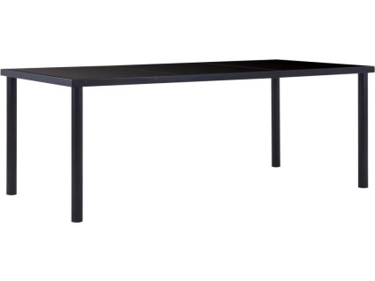 Jídelní stůl černý 200 x 100 x 75 cm tvrzené sklo [281856]