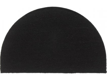 Rohožka před dveře černá půlkruhová 50 x 80 cm kokosové vlákno [155575]