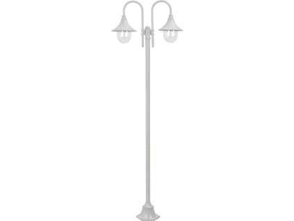 Zahradní sloupová lampa 2 ramena E27 220 cm hliník [44208]