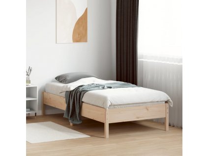 Rám postele 90 x 190 cm masivní borové dřevo [842726]