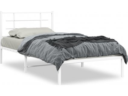 Kovový rám postele s čelem 100 x 200 cm [355605]