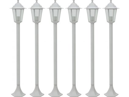 Zahradní sloupové lampy 6 ks E27 110 cm hliníkové [44215]