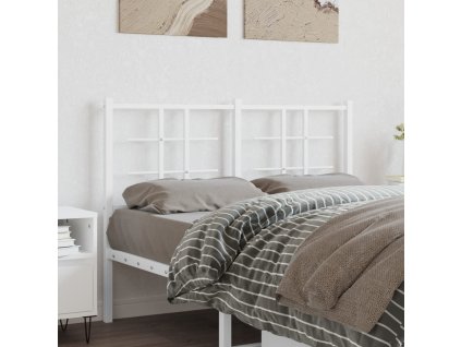 Kovové čelo postele 120 cm [355641] (Barva Bílá)