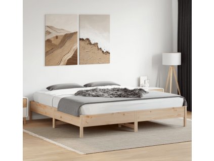 Rám postele 180 x 200 cm masivní borové dřevo [842686]
