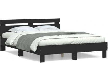 Rám postele s čelem 140 x 200 cm kompozitní dřevo [3207421]