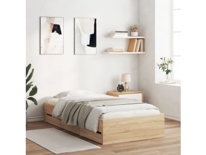 Rám postele se zásuvkami 75 x 190 cm kompozitní dřevo [3207331]