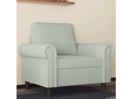 Křeslo 60 cm samet [359509] (Barva Světle šedá)