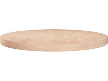 Kulatá stolní deska Ø 70x4 cm masivní dub bez povrchové úpravy [342911]