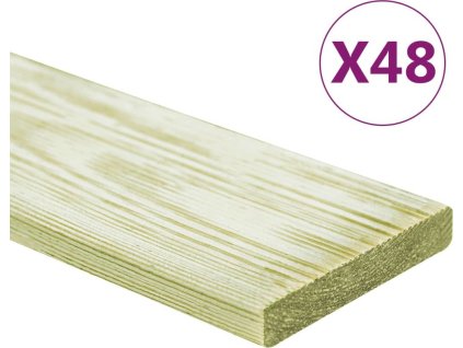 Podlahová prkna 48 ks 5,76 m² 1 m impregnované borové dřevo [3107770]