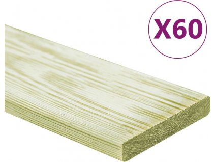 Podlahová prkna 60 ks 7,2 m² 1 m impregnované borové dřevo [3107771]