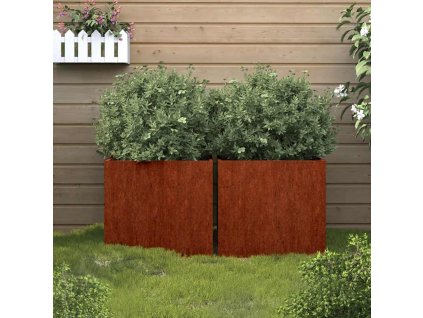 Truhlíky 2 ks černé 32 x 30 x 29 cm ocel [841546] (Barva Nerezová ocel / Šedý)