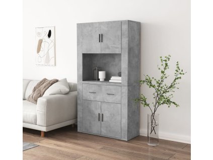 Skříň highboard betonově šedá kompozitní dřevo [3185371]