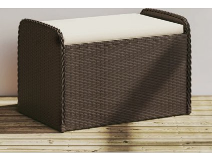 Úložná lavice s poduškou 80 x 51 x 52 cm polyratan [365732]