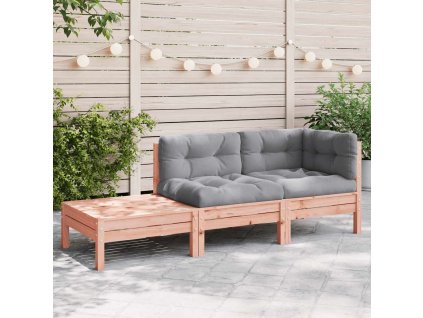 3dílná zahradní souprava s poduškami masivní borovice [838188] (Barva Přírodně impregnované)