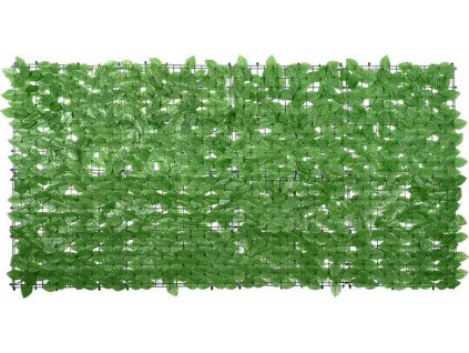 Balkonová zástěna se mi listy 200 x 100 cm [367844] (Barva Zelená)