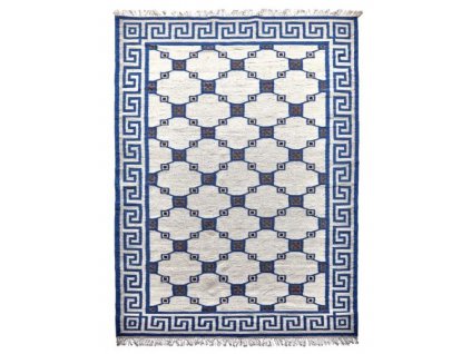 Ručně vázaný kusový koberec Geo DESP P82 Silver Blue